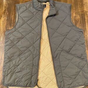J. Crew Green Quilted Vest with Diamond Stitching